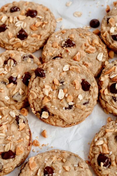 Peanut Butter Oatmeal Chocolate Chip Cookies (Gluten-Free & Dairy-Free)
