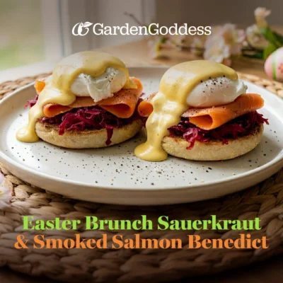 Easter Brunch Sauerkraut & Smoked Salmon Benedict