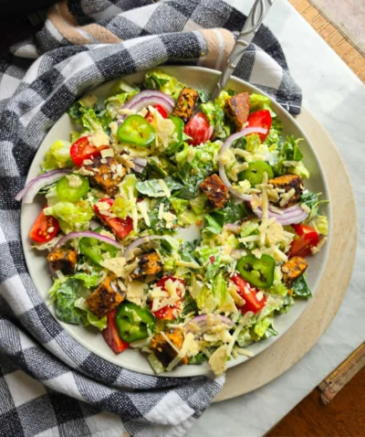 Black Bean Burger Salad