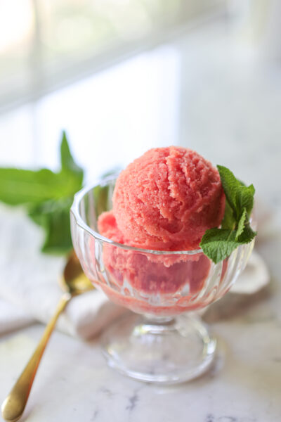 Two Ingredient Mandarin and Raspberry Sorbet