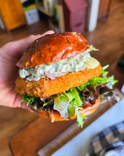 Crispy Chik’n Spinach Dip Sammies