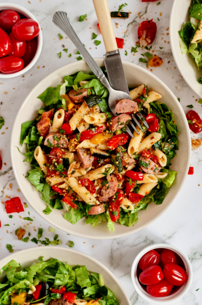 Roasted Pepper & Sausage Pasta Salad