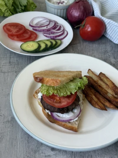 Gyro Burgers with Tzatziki
