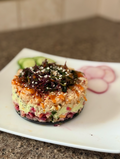 california roll sushi cake