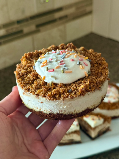 churro “fried” ice-cream protein cookie cake