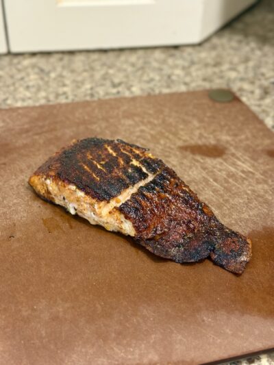 crispy seared salmon