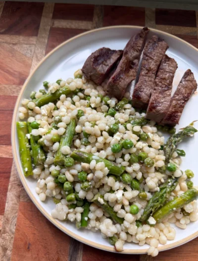 Viral Couscous and Spring Veggie Salad with Lemon Vinaigrette