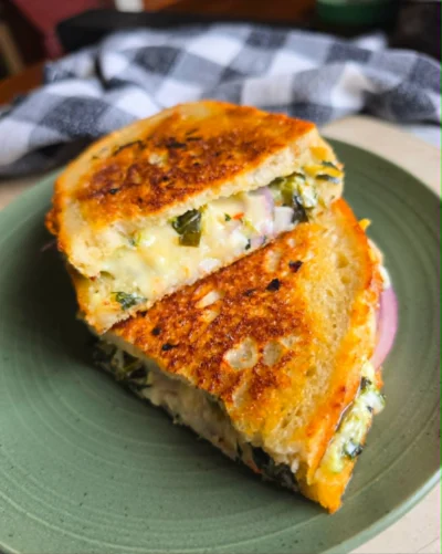 Spinach Dip Grilled Cheese