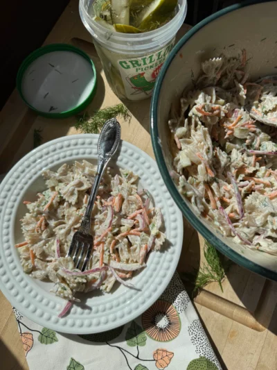 Dill Pickle Pasta Salad