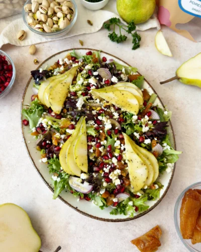 Crunchy Pistachio and Pear Salad