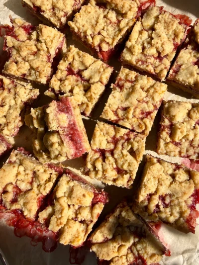 Strawberry Orange Crumb Bars