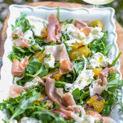 Arugula Salad with Grilled Apricots