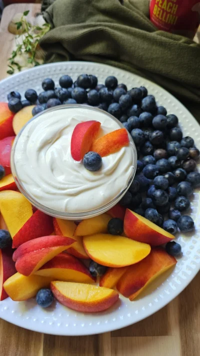 Whipped Peach Bellini Fruit Dip