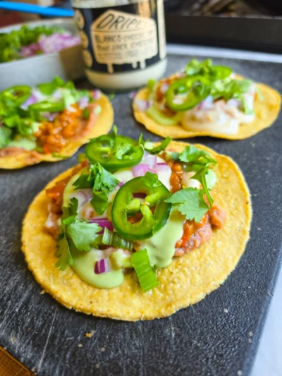 Cheesy Lentil Tostadas