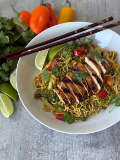 Grilled Chicken Curry & Ramen
