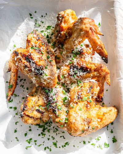 Grilled Garlic Butter Chicken Wings