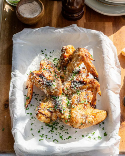 Grilled Garlic Butter Chicken Wings