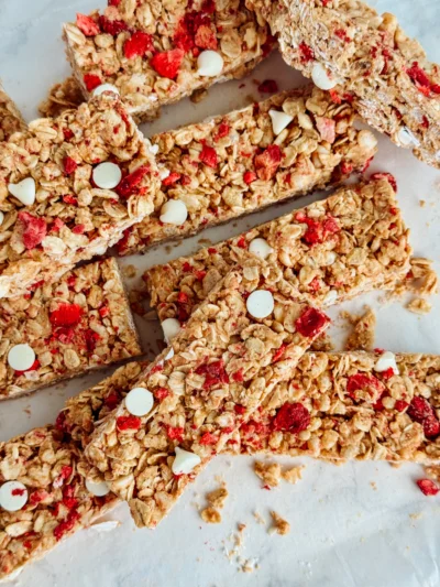 Strawberries & Cream Granola Bars