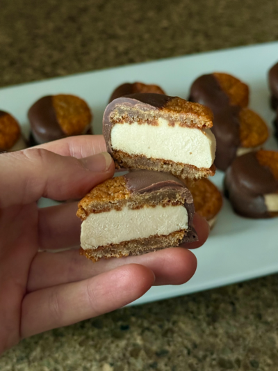 ice-cream protein cookie sandwich