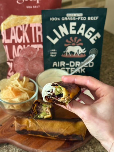 steak caesar salad coconut wrap