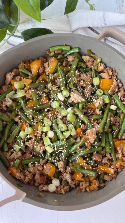 Ginger Garlic Pork Stir Fry with Green Beans