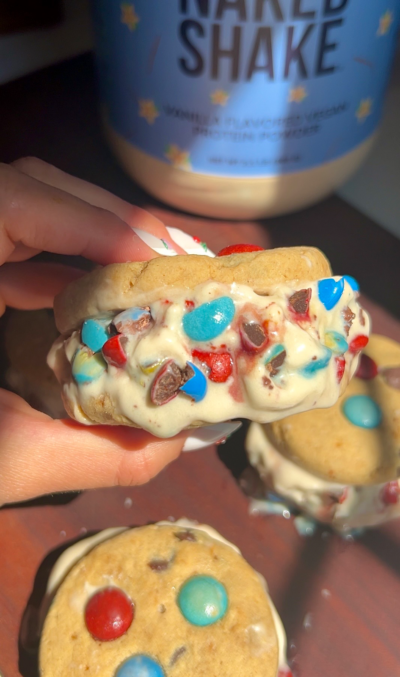 High Protein Patriotic Ice Cream Sandwiches