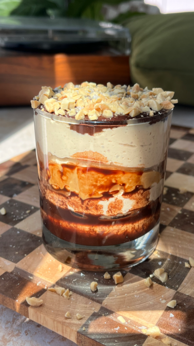 Snickers Cheesecake Parfait