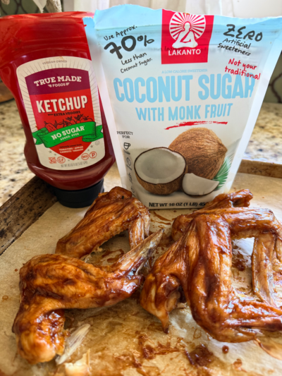Chicken Wings & Homemade BBQ Sauce (Low Sugar)