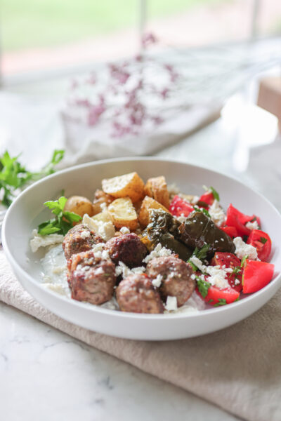 Mediterranean Lamb Meat Balls with Tzatziki