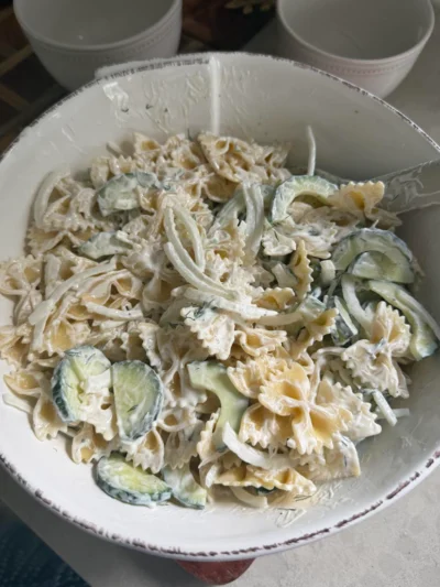 Healthy Chilled Cucumber Pasta Salad
