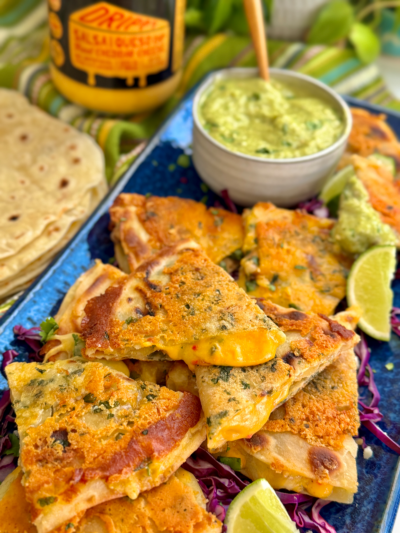 Crispy Cheese-Crusted Quesadillas