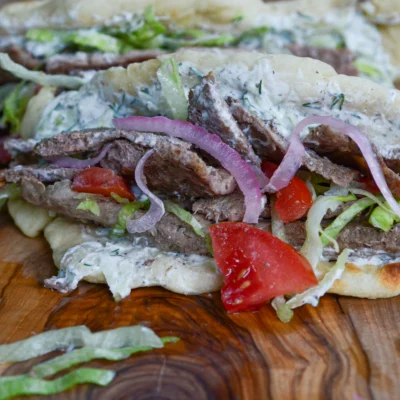 Gyros with Grilled Flatbread