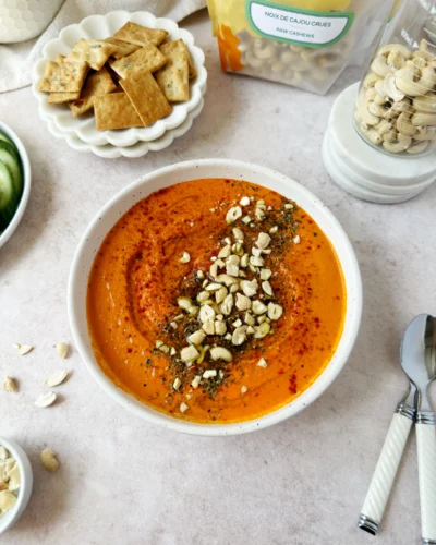 Roasted Red Pepper Cashew Dip