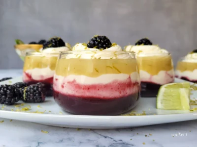 Blackberry Coulis and Lime Curd Parfait (Vegan)