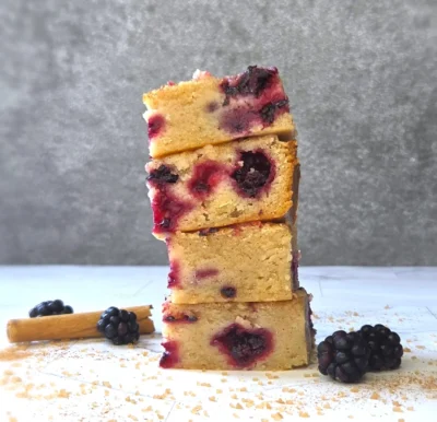 Blackberry Cinnamon Blondies (Vegan)