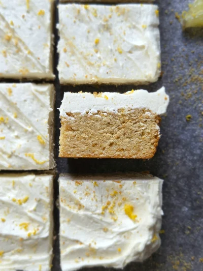 Lemon Pie Sugar Cookie Bars (Vegan)