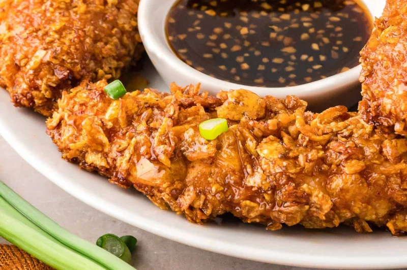 Air Fryer Honey Garlic Chicken Tenders by Tessiestable - FoodSocial