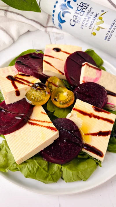 Tofu & Beet “Caprese” Salad