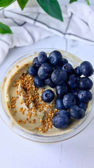 Blueberry Matcha Ice Cream (dairy free)