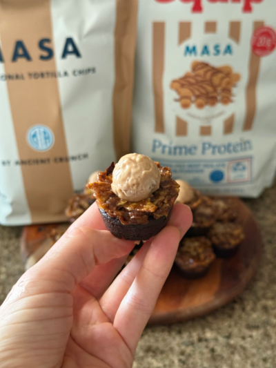 chocolate churro crunch brownie bites