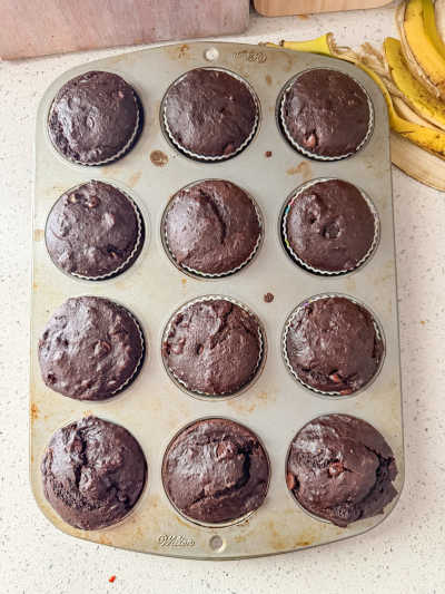 Hidden Veggie Chocolate Muffins