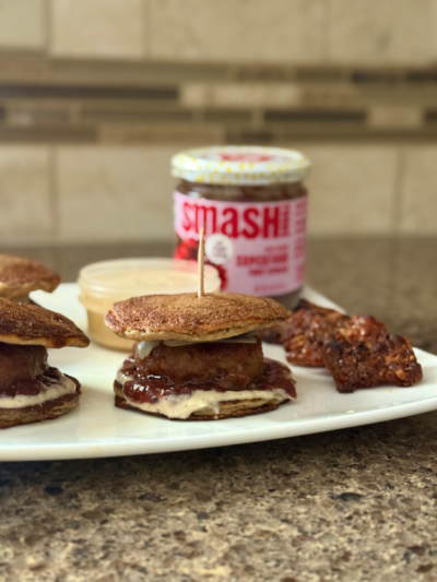 pb & j bacon breakfast burger