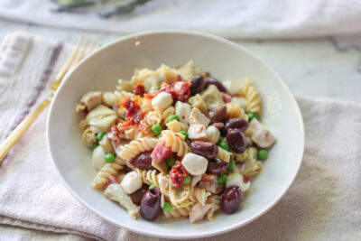 High Protein and High Fiber Pasta Salad