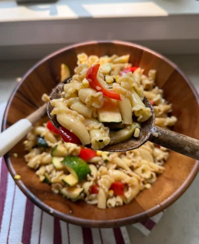 Balsamic Parmesan Grilled Veggie Pasta Salad