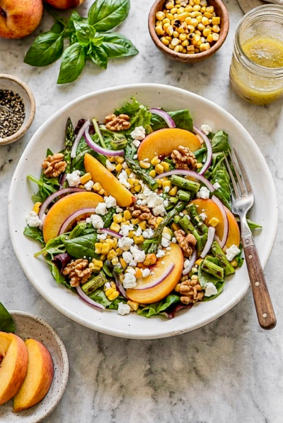 Peach & Asparagus Salad