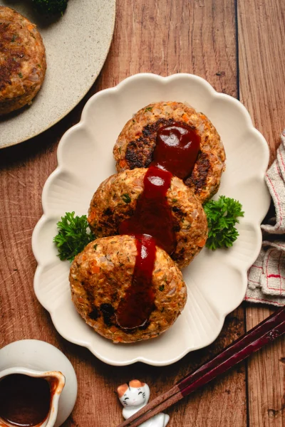 Vegan Hamburger Steak (Hambagu)