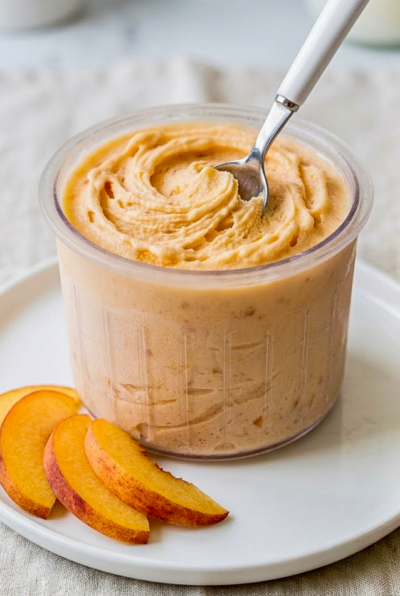 High Protein Peach Ninja Creami