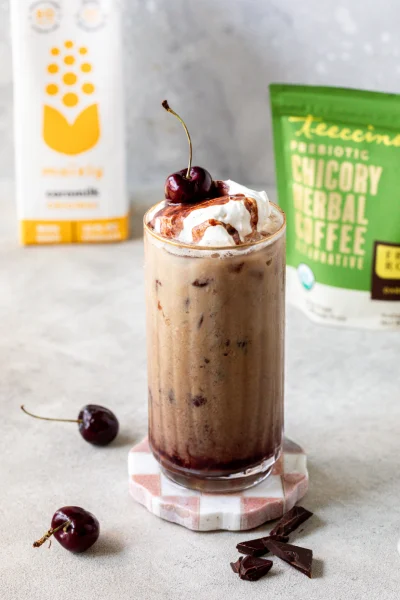 Black Forest Latte (Coffee-Free Cherry Chocolate Latte)