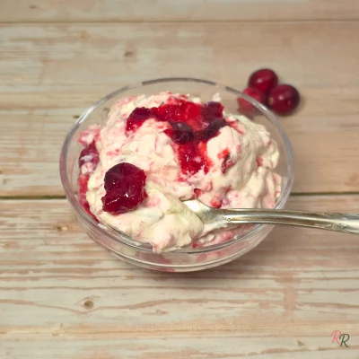 Cranberry Cottage Cheese Fluff with Fresh Cranberries
