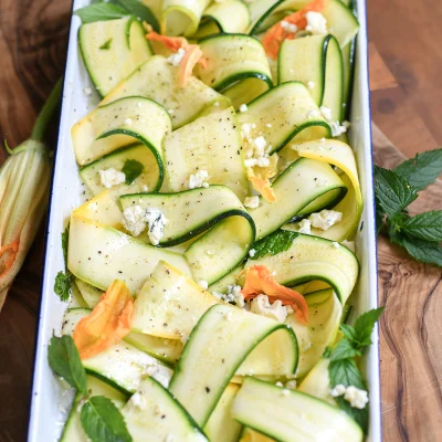 Zucchini Salad with Lemon & Mint
